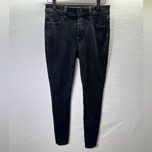 American Eagle Dream Stretch High Rise Jegging Jeans Womens 2 Black Denim 2176